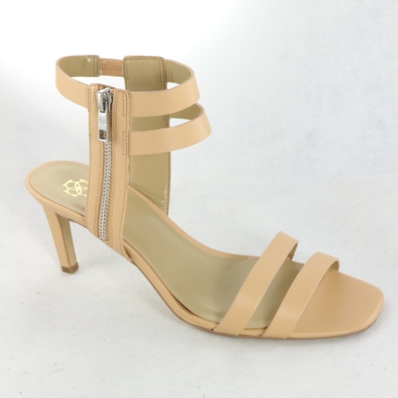 ANN TAYLOR Nude Strappy Sandal Heels - Picture 3 of 8